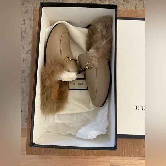 Gucci mules faux fur Women size 39 - Picture 1 of 4